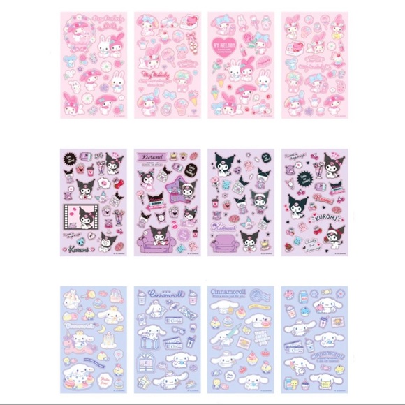 $3 MY MELODY FOUR PIECE STICKER SET. NEW. $3 WITH ANY $10 ORDER OR MORE - Picture 3 of 12